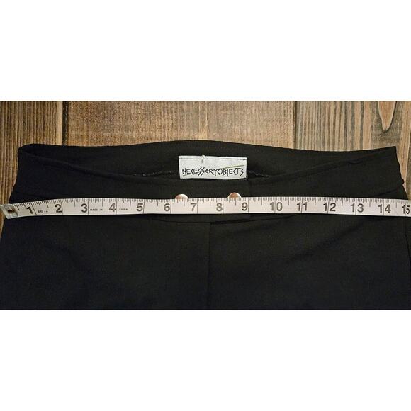 Vtg 90s Necessary Objects Womens Pants Black Juniors 9 Straight Boot Cut Stretch - Picture 9 of 12